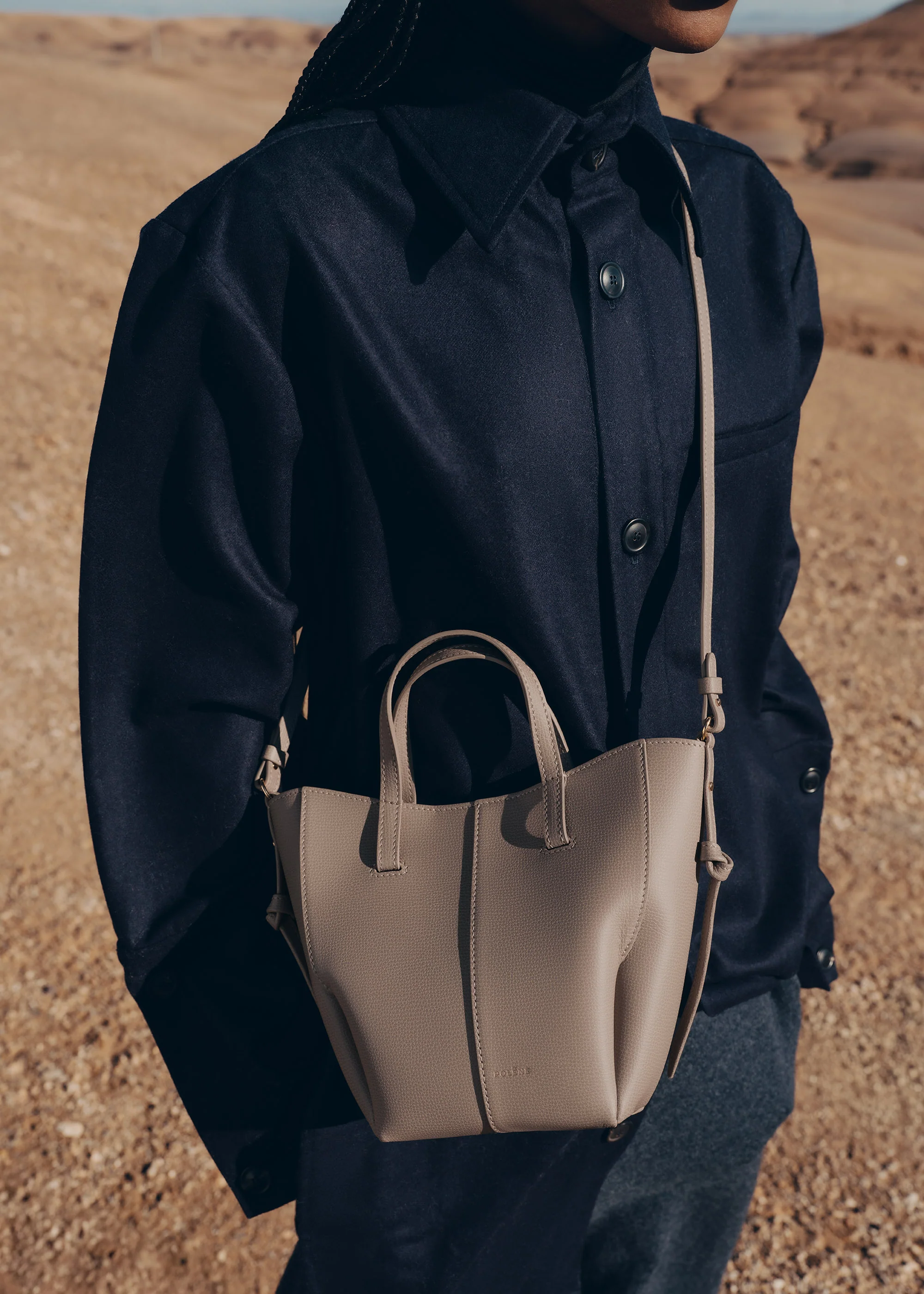 Cyme Tote Nano - Textured Taupe - Image 3