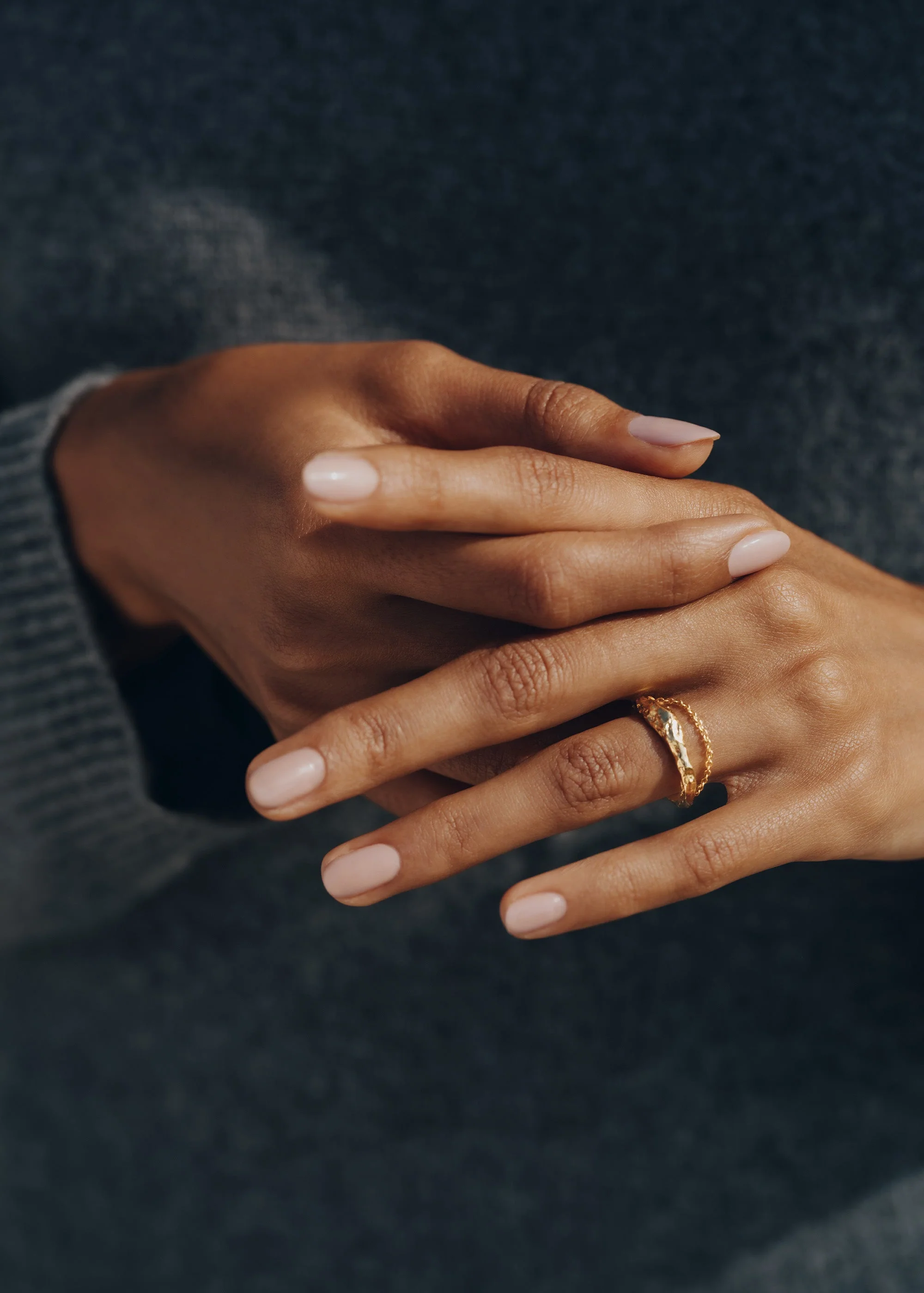 Eroz Chain Ring - 24 carat gold-gilded edition - Image 3